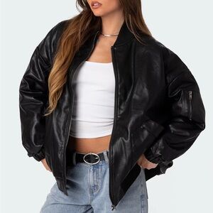 Women's Black Edikted Bomber Jacket